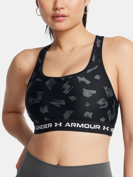 Under Armour Dámska podprsenka Under Armour Crossback Mid Print-BLK