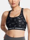 Under Armour Dámska podprsenka Under Armour Crossback Mid Print-BLK