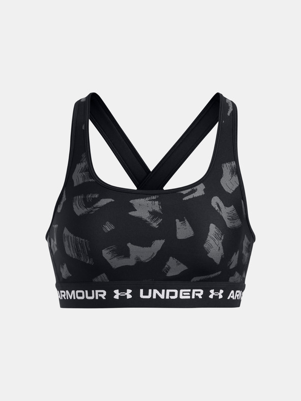 Under Armour Dámska podprsenka Under Armour Crossback Mid Print-BLK