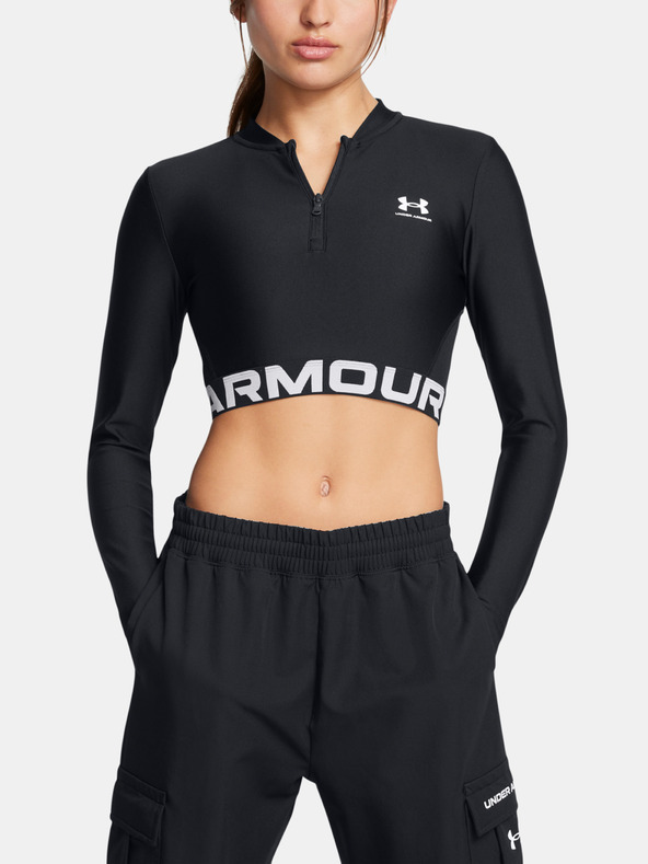 Under Armour Dámske tričko Under Armour HeatGear Rib 1/4 Zip LS