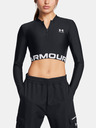 Under Armour Dámske tričko Under Armour HeatGear Rib 1/4 Zip LS