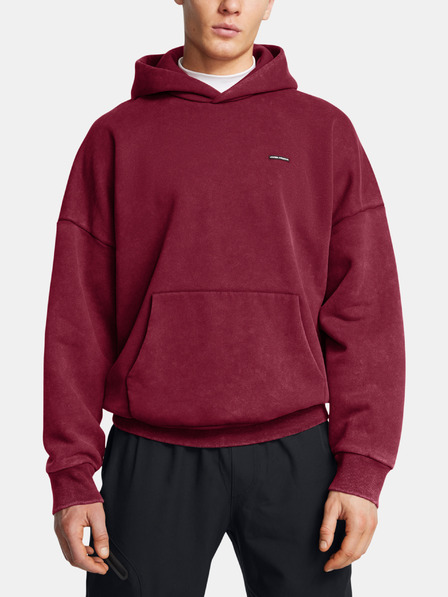 Under Armour Pánska mikina Under Armour UA Icon HWT Flc Wash OS Hood-RED