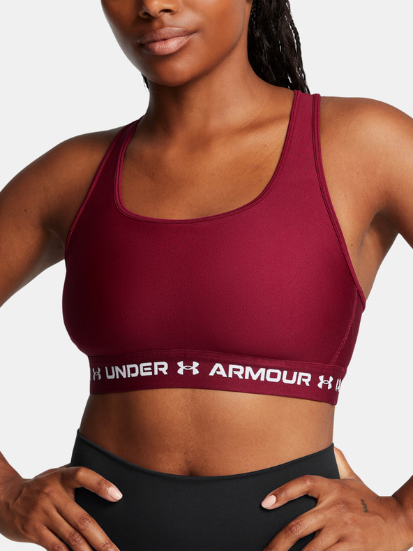 Under Armour Dámska podprsenka Under Armour Crossback Mid Bra-RED