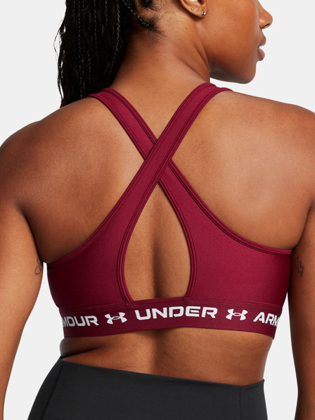 Under Armour Dámska podprsenka Under Armour Crossback Mid Bra-RED