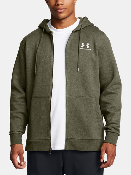 Under Armour Pánska mikina Under Armour UA Icon Fleece FZ Hood-GRN