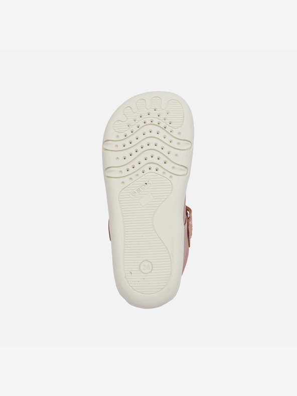 Geox Staroružové dievčenské barefoot tenisky s otvoreným priehlavkom Geox