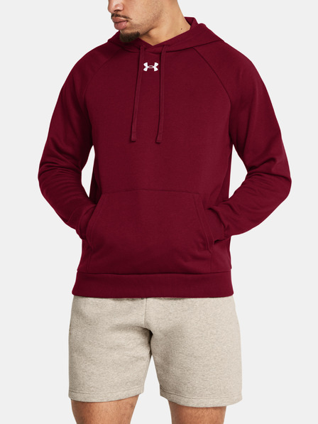 Under Armour Pánska mikina Under Armour UA Rival Fleece Hoodie-RED