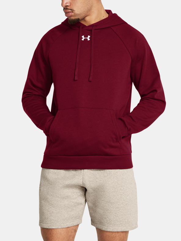 Under Armour Pánska mikina Under Armour UA Rival Fleece Hoodie-RED