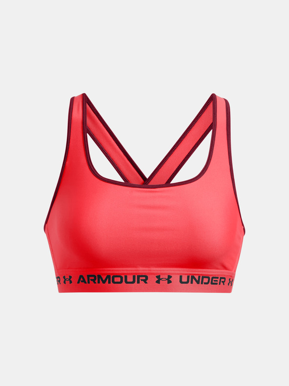 Under Armour Dámska podprsenka Under Armour Crossback Mid Bra-RED