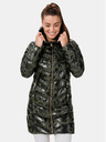 Sam 73 Khaki dámsky prešívaný vzorovaný kabát SAM 73 Alisha