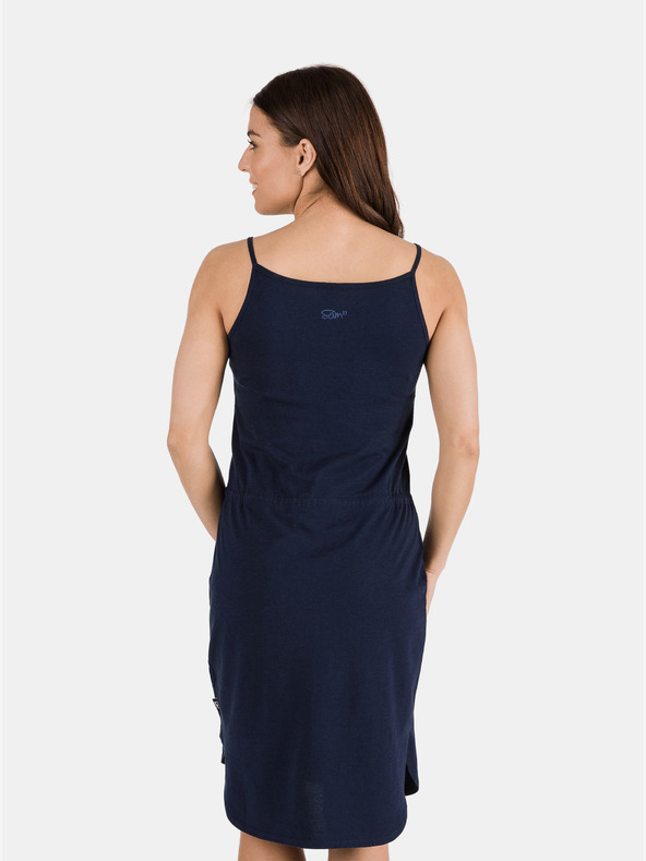 Sam 73 Tmavomodré dámske šaty so zaväzovaním SAM 73