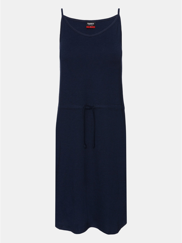 Sam 73 Tmavomodré dámske šaty so zaväzovaním SAM 73