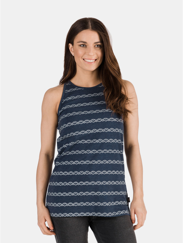 Sam 73 Tmavomodré dámske vzorované tielko SAM 73