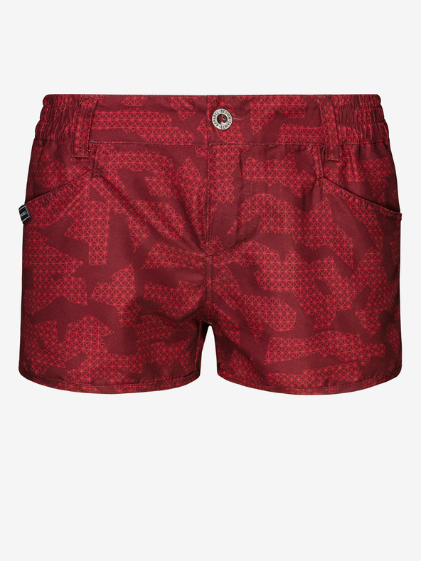Sam 73 Červené dámske vzorované šortky SAM 73