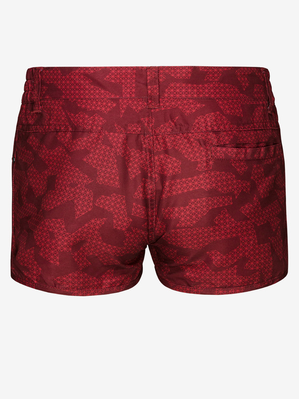 Sam 73 Červené dámske vzorované šortky SAM 73