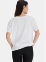 Sam 73 Biele dámske voľné tričko s potlačou SAM 73