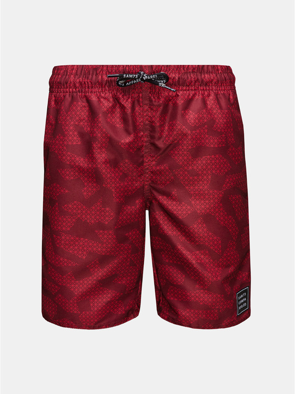 Sam 73 Červené chlapčenské vzorované plavky SAM 73