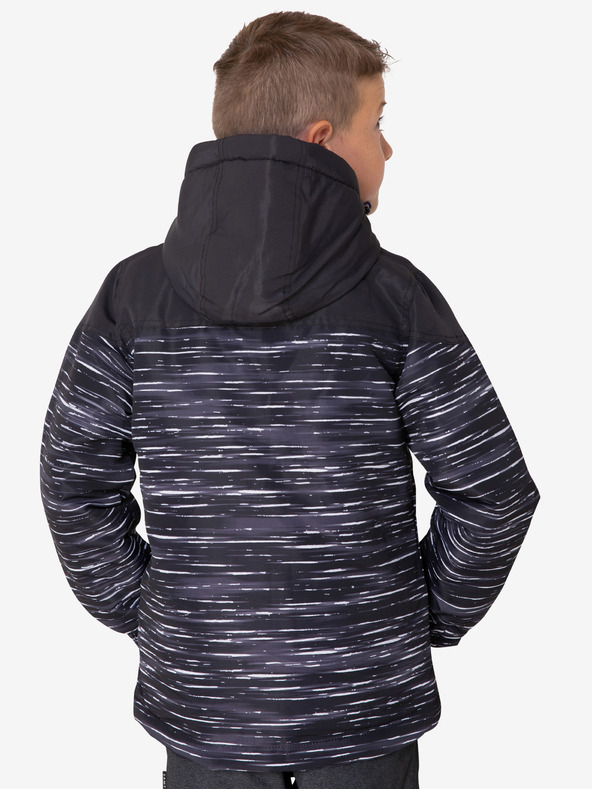 Sam 73 Čierna chlapčenská zimná bunda s kapucňou SAM 73 Luke