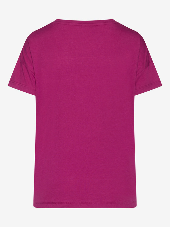 Sam 73 Tmavoružové dámske tričko s potlačou SAM 73