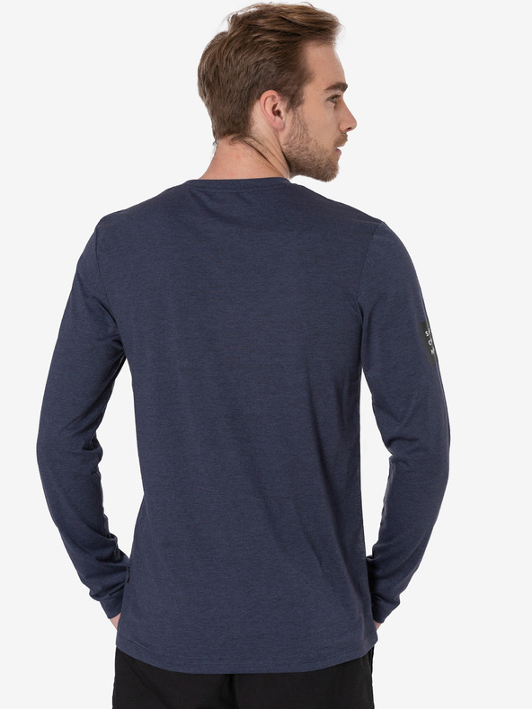 Sam 73 Tmavomodré pánske pruhované tričko SAM 73