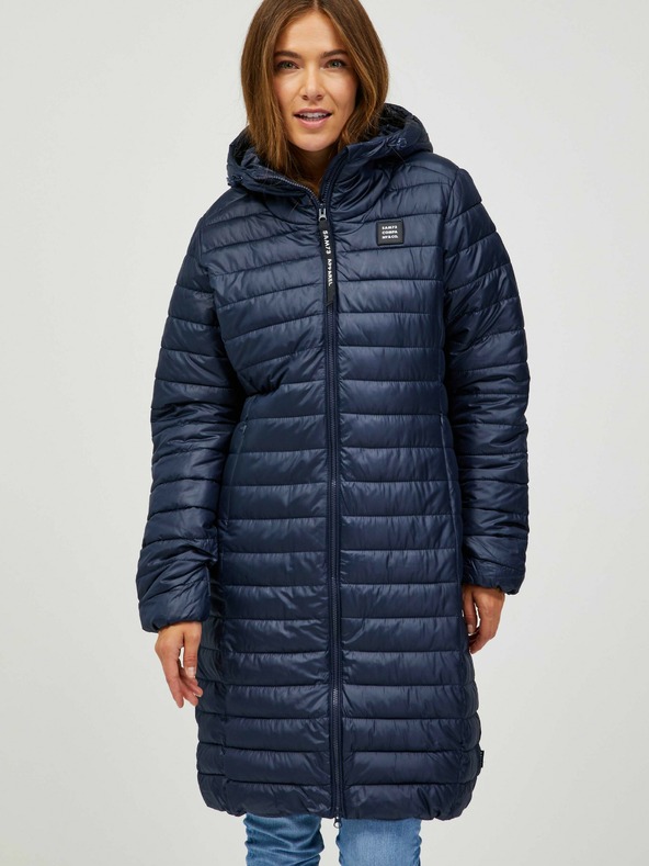 Sam 73 Tmavomodrý dámsky prešívaný kabát Sam 73