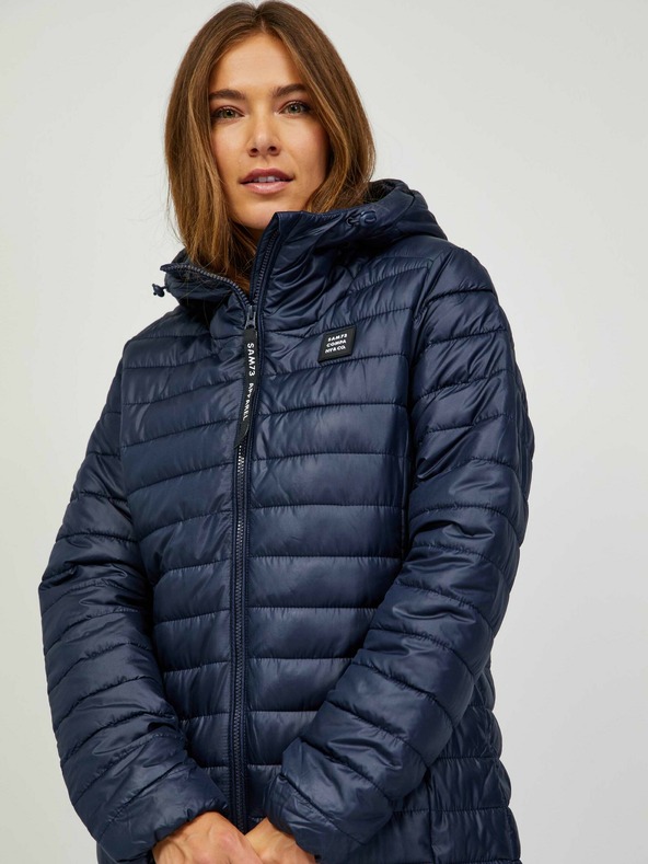 Sam 73 Tmavomodrý dámsky prešívaný kabát Sam 73