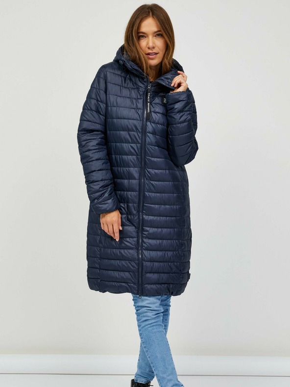 Sam 73 Tmavomodrý dámsky prešívaný kabát Sam 73