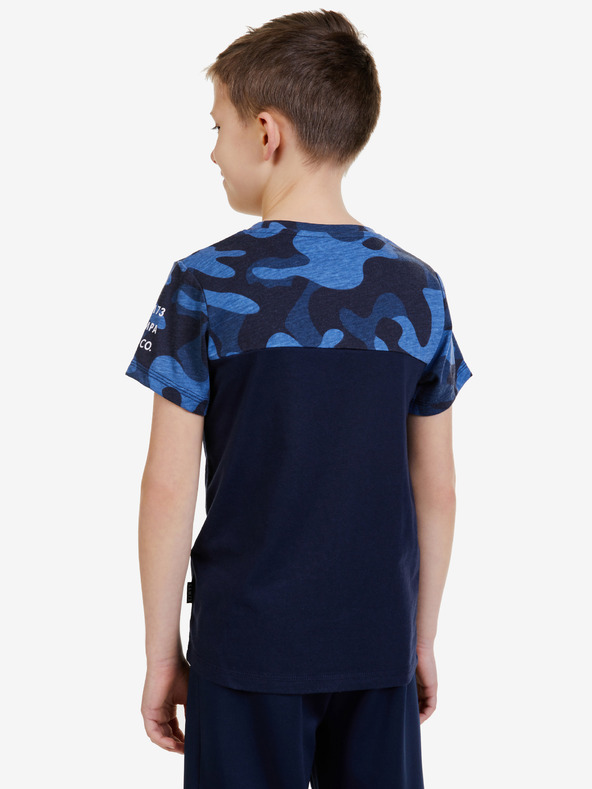 Sam 73 Tmavomodré chlapčenské vzorované tričko SAM 73 Moses