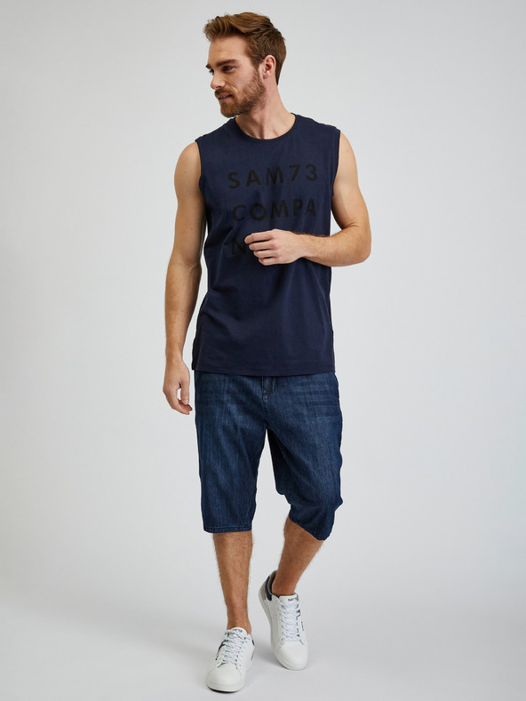 Sam 73 Tmavomodré pánske tielko s nohavicami SAM 73 Edgar