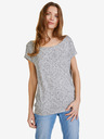 Sam 73 Svetlošedé dámske vzorované tričko SAM 73 Cindy