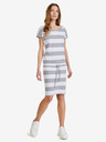 Sam 73 Bielo-sivé dámske krátke pruhované šaty SAM 73 Matilda