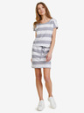 Sam 73 Bielo-sivé dámske krátke pruhované šaty SAM 73 Matilda