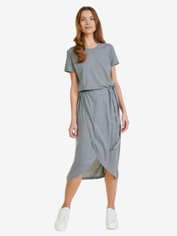 Sam 73 Svetlosivé dámske midi šaty SAM 73 Gaia