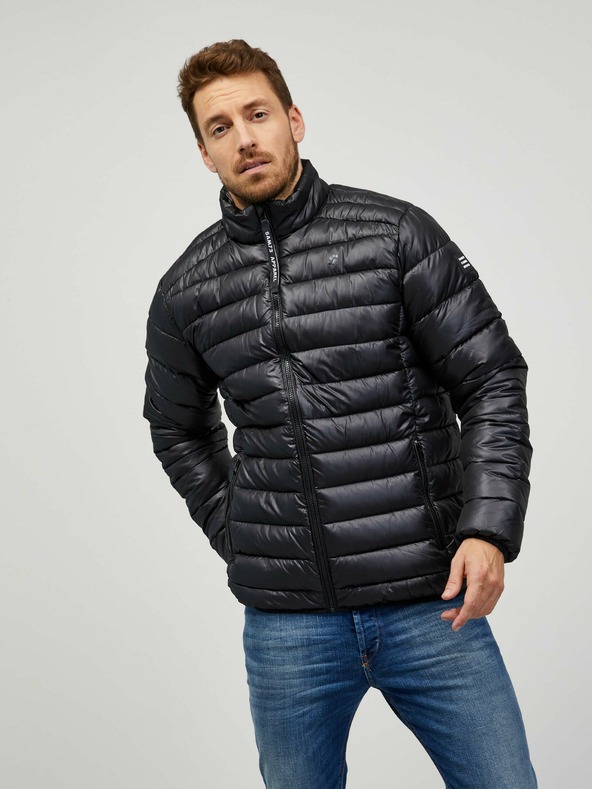 Sam 73 Čierna pánska prešívaná bunda SAM 73 Otto