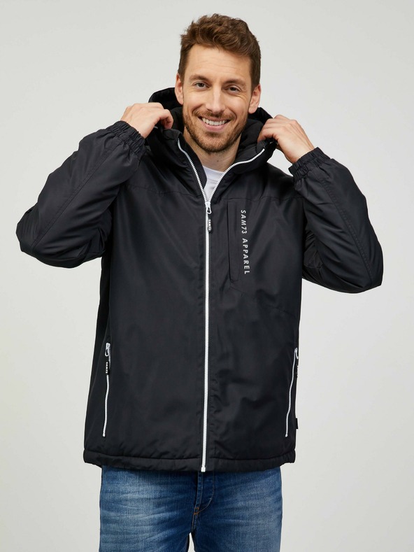 Sam 73 Čierna pánska ľahká bunda SAM 73 Sigmund