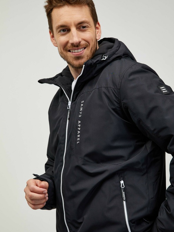 Sam 73 Čierna pánska ľahká bunda SAM 73 Sigmund