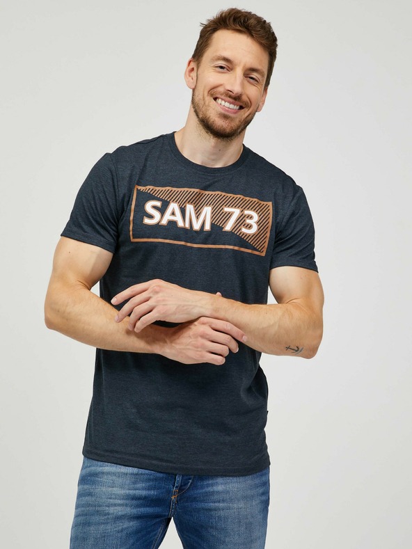 Sam 73 Tmavosivé pánske tričko SAM 73 Fenri