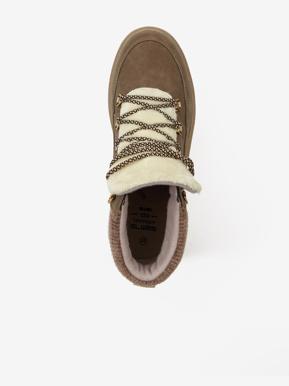 Sam 73 Hnedé dámske členkové zimné topánky SAM 73 Tigrao