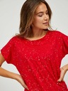 Sam 73 Červené dámske vzorované tričko SAM 73 Heqa