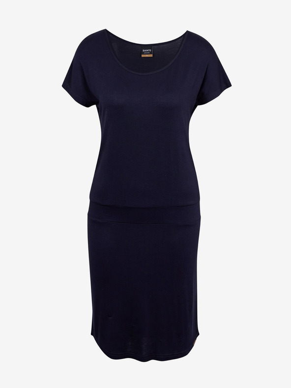 Sam 73 Tmavomodré dámske základné šaty SAM73 Corvus