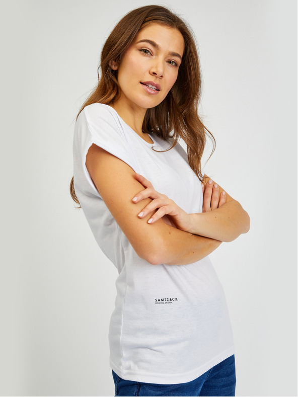 Sam 73 Biele dámske tričko SAM73 Dorado