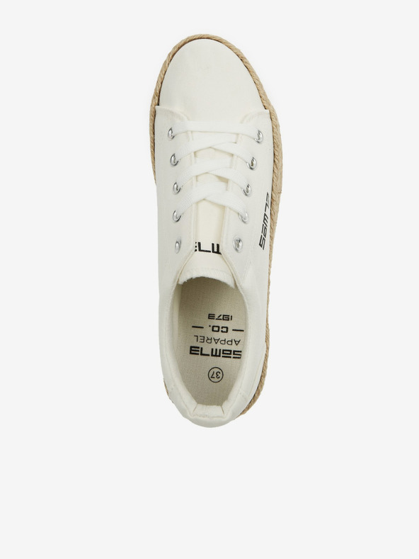 Sam 73 Biele dámske tenisky na platforme SAM73 Merylin