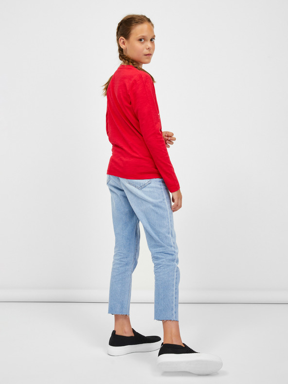 Sam 73 Červené dievčenské tričko s dlhým rukávom SAM 73 Vadania