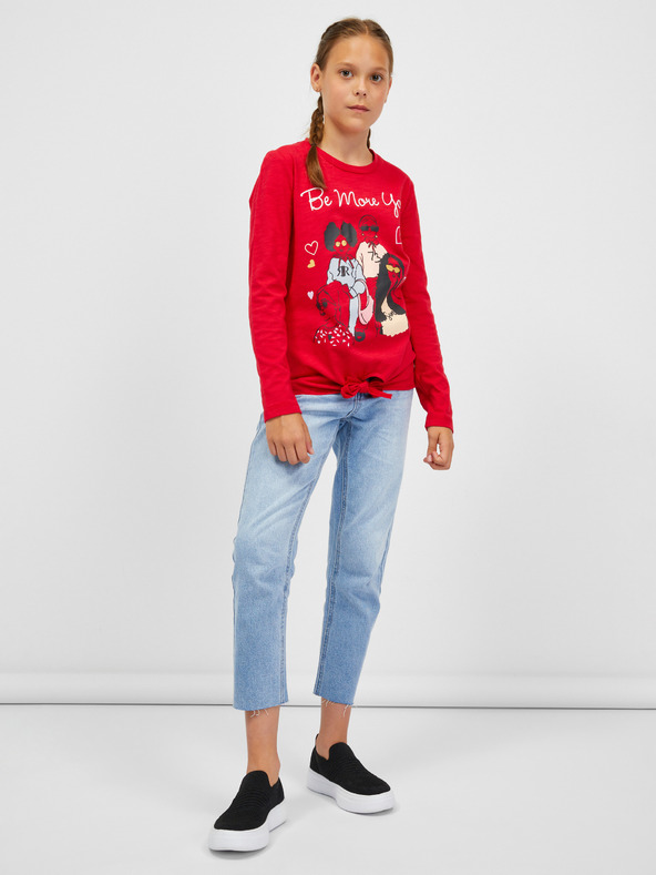 Sam 73 Červené dievčenské tričko s dlhým rukávom SAM 73 Vadania