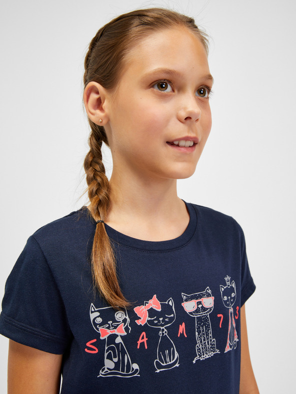 Sam 73 Tmavomodré dievčenské tričko SAM 73 Axill