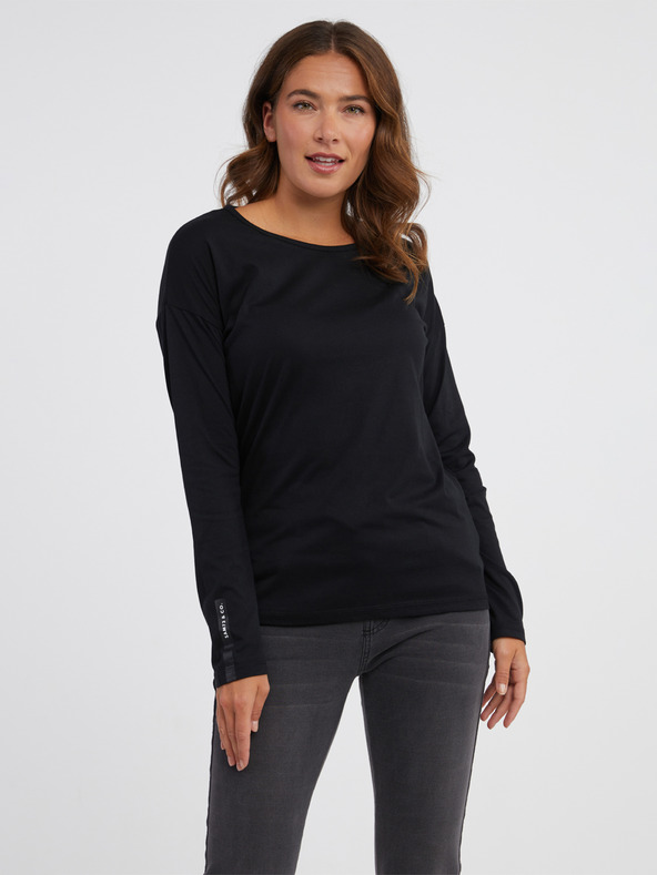 Sam 73 Čierne dámske tričko s dlhým rukávom SAM 73 Patty