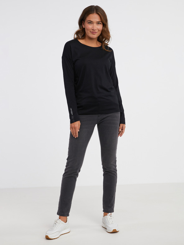 Sam 73 Čierne dámske tričko s dlhým rukávom SAM 73 Patty