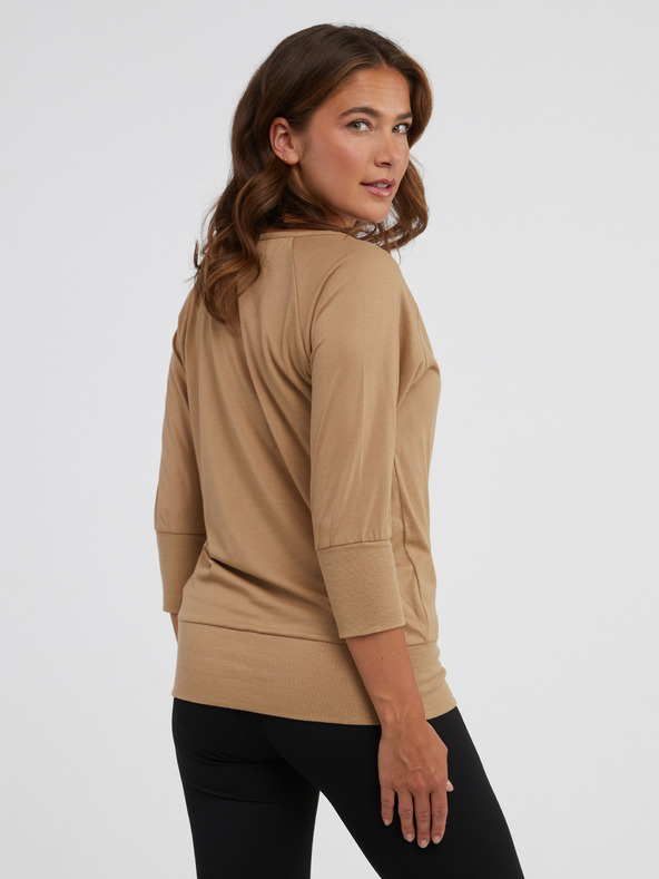 Sam 73 Svetlohnedé dámske tričko SAM 73 Selma