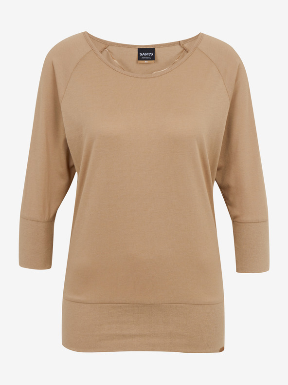 Sam 73 Svetlohnedé dámske tričko SAM 73 Selma