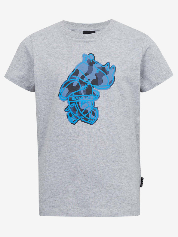 Sam 73 Svetlosivé chlapčenské pruhované tričko SAM 73 Silaqui